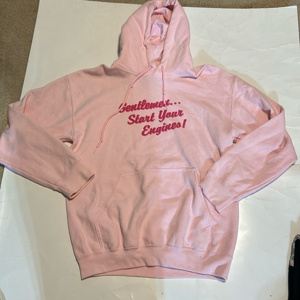 Gentlemen… Start Your Engines Womens Baby Pink Sweatshirt Hoodie Medium Car Girl